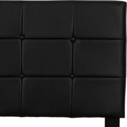 "Seconique Arran 4'6"" Double Bed Black Faux Leather" - thumbnail 7