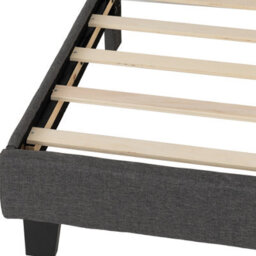 "Seconique Arran 4'6"" Double Bed Black Faux Leather" - thumbnail 8