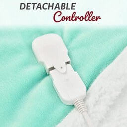 Glamhaus Heated Throw Electric Fleece Over Blanket Sofa Bed Large 160 X 130Cm Lucite Green - thumbnail 5