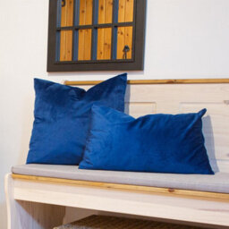Nicola Spring Rectangle Velvet Cushions - 60Cm X 40Cm - Blue - Pack Of 4 - thumbnail 6