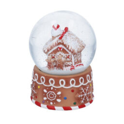 Gisela Graham Musical Gingerbread House Christmas Snow Globe, 14.5 X 9.5 Cm, Musical Festive Decoration