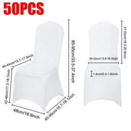 50Pcs Chair Covers Dining Spandex Slip Seat Cover Wedding Party - thumbnail 2