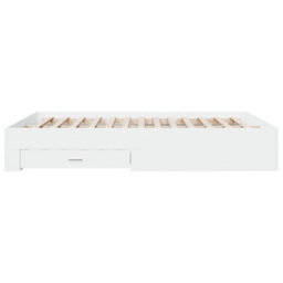 Berkfield Bed Frame With Drawers Without Mattress White 150X200 Cm King Size - thumbnail 5
