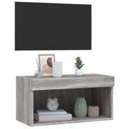 Berkfield Durable Tv Cabinet With Led Lights Grey Sonoma 60X30X30 Cm - thumbnail 6