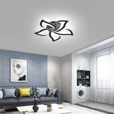 40W Modern Led Ceiling Light Dimmable Flower Chandeliers Living Room With Remote - image 1