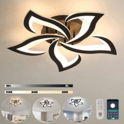 40W Modern Led Ceiling Light Dimmable Flower Chandeliers Living Room With Remote - thumbnail 7