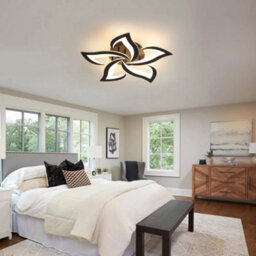 40W Modern Led Ceiling Light Dimmable Flower Chandeliers Living Room With Remote - thumbnail 4