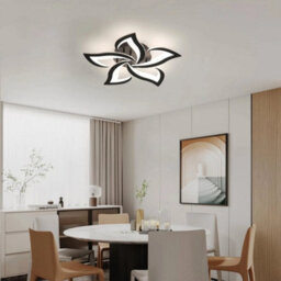 40W Modern Led Ceiling Light Dimmable Flower Chandeliers Living Room With Remote - thumbnail 5