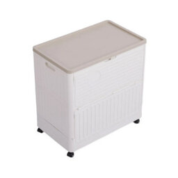 Plastic Stackable Foldable Storage Box On Wheels Blanket Clothes Toy Organizer - thumbnail 6