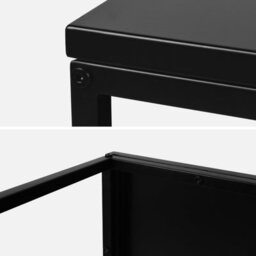 Sweeek - Metal Coffee Table Black Industrielle L 100 X W 100 X H 36Cm   Sweeek - thumbnail 4