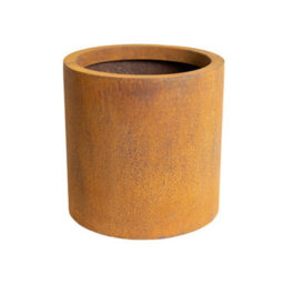 London Stone Corten Steel Straight Cylinder Planter - W 300 X H 300mm - thumbnail 4