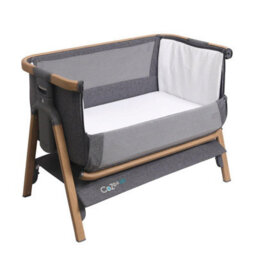 Xample Tutti Bambini Cozee Air Bedside Rocking Crib, Oak & Charcoal Adjustable Height, Breathable Mattress, Removable Rocking Bars - thumbnail 3