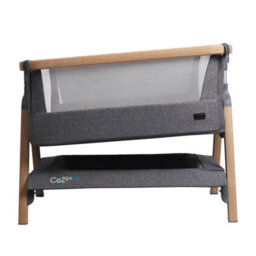 Xample Tutti Bambini Cozee Air Bedside Rocking Crib, Oak & Charcoal Adjustable Height, Breathable Mattress, Removable Rocking Bars - thumbnail 5