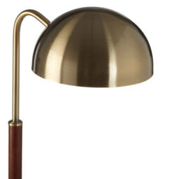 Orsina Wooden Base Antique Brass Finish Task Lamp, Linear Tube Design Bedside Table Light, Sleek Lamp On A Table - thumbnail 7