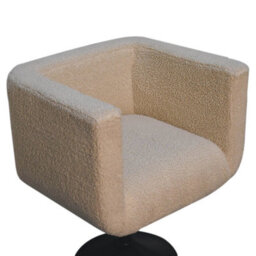 Wyld Haus Kula Cream Boucle Swivel Chair - thumbnail 7