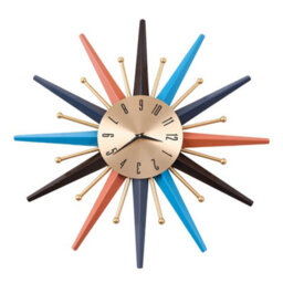 Living And Home Nordic Light Luxury Metal Starburst Decorative Wall Clock Diameter 70Cm - thumbnail 3