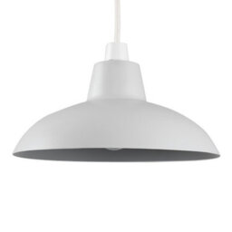 Valuelights Civic Metro Grey Ceiling Shade And Bulb (D)28.8Cm