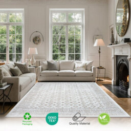 Homeart Traditional Area Rug , Super Soft & Sustainable Woven Neutral Carpet Durable Indoor Rug Weave Beige 200X290 - thumbnail 2