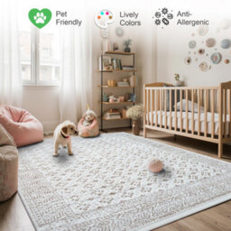 Homeart Traditional Area Rug , Super Soft & Sustainable Woven Neutral Carpet Durable Indoor Rug Weave Beige 200X290 - thumbnail 5