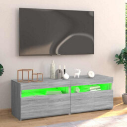 Walplus Tv Cabinet With Led Lights Grey Sonoma 120X35X40 Cm - thumbnail 6