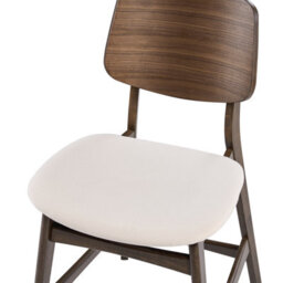 Wyld And Coco Set Of 2 Retro Bar Chairs - Brown And Off-White Bouclé Upholstery, Rubberwood Legs - thumbnail 6