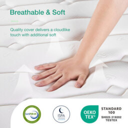 Novilla 30Cm Medium Memory Foam Pocket Sprung Mattress - thumbnail 3