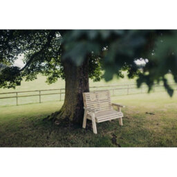 Churnet Valley Garden Furniture Ltd Ergonomical 2 Seater Bench, Wooden Furniture - L75 X W120 X H105 Cm - Partially Assembled - Set Of Waterproof Cushions Included - thumbnail 5