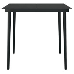 Berkfield 5 Piece Garden Dining Set Black Pvc Rattan - thumbnail 8