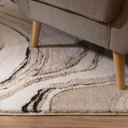 Furniturebox Uk Quartz Beige Marbled Rug 120X170 - thumbnail 2