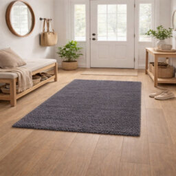 Uetian Dark Grey Shaggy Rug Thick Pile Soft Carpet For Living Room Bedroom (80X150 Cm) - thumbnail 1