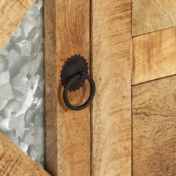 Berkfield Industrial Sideboard 110X30X74 Cm Rough Mango Wood - thumbnail 7