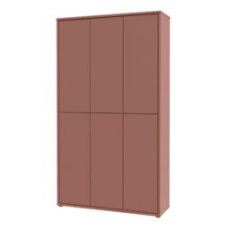 Furniture To Go Alice Springs Tall Shoe Cabinet With 6 Doors Push-To-Open In Terracotta - thumbnail 4