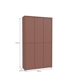 Furniture To Go Alice Springs Tall Shoe Cabinet With 6 Doors Push-To-Open In Terracotta - thumbnail 7