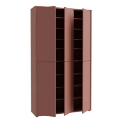Furniture To Go Alice Springs Tall Shoe Cabinet With 6 Doors Push-To-Open In Terracotta - thumbnail 5