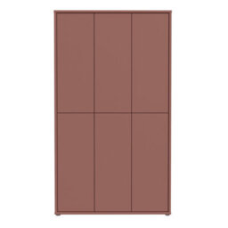 Furniture To Go Alice Springs Tall Shoe Cabinet With 6 Doors Push-To-Open In Terracotta - thumbnail 3