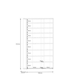 Furniture To Go Alice Springs Tall Shoe Cabinet With 6 Doors Push-To-Open In Terracotta - thumbnail 8