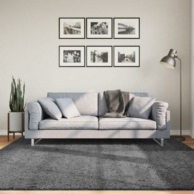 Walplus Rug Oviedo Short Pile Anthracite 200X200 Cm - image 1
