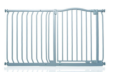 Safetots Curved Top Safety Gate, 125Cm - 134Cm, Matt Grey, Pressure Fit Stair Gate - image 1