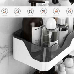 2X Adhesive Shower Caddy Shelf Bathroom Wall Storage Organizer - thumbnail 5