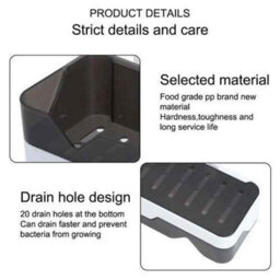 2X Adhesive Shower Caddy Shelf Bathroom Wall Storage Organizer - thumbnail 6
