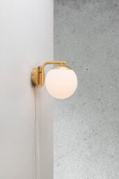 Nordlux Grant Glass Wall Light  Brass,plug In Or Mains - thumbnail 4