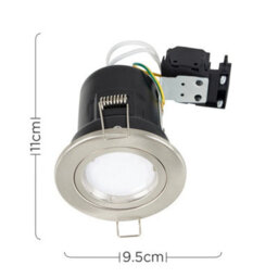 4 X Downlights Die Cast Twist And Lock Gu10 Fire Rated Chrome Lights Led Bulbs Cool White - thumbnail 2