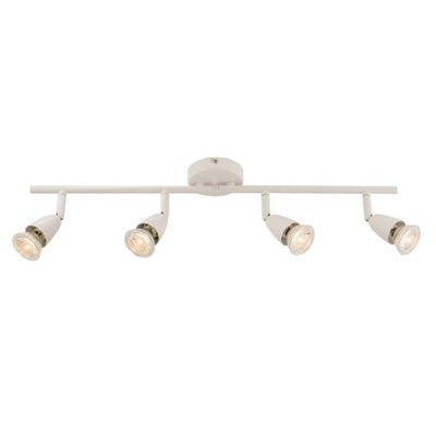 Saxby Sax60993 Lighting Amalfi Two Bar With Four Halogen Spotlights White - image 1