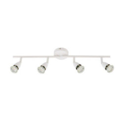 Saxby Sax60993 Lighting Amalfi Two Bar With Four Halogen Spotlights White - thumbnail 2