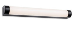 Luminosa Lighting Luminosa Lima Bathroom Led Wall Light 600mm Black With Opal Diffuser Ip44