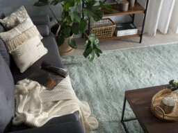 Beliani Shaggygy Rug Evren Mint Green 200 X 200 Cm - thumbnail 2