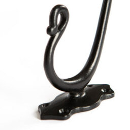 Hammer and Tongs Hammer & Tongs Curly Hat & Coat Hook - W40mm X H140mm - Black - thumbnail 2