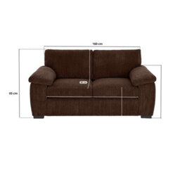 BlissFurniture Ltd Jumbo Cord 2 Seater Sofa Stylish & Compact Sofa For Modern Living Rooms And Flats Enhance Comfort Without Compromising Space - thumbnail 3