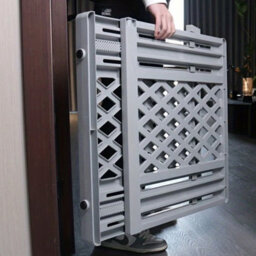 Grey Expandable Pet Gate 65-106Cm Pressure Mounted, No Tools Installation For Dogs & Cats - thumbnail 6