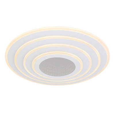 Luminosa Lighting Luminosa Jocelyn Integrated Led Semi Flush Ceiling Light White Led Dimmable 3000-6500K Remote Control Timer Tuya Smart - image 1